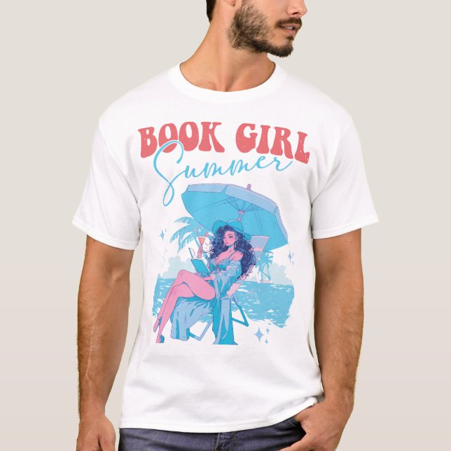 T-shirt Réserver Girlie Summer Retro Beach Cocktail Chill (Devant)