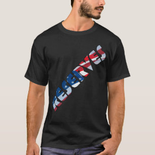 T-shirt RÉSERVES dans la police de drapeau américain
