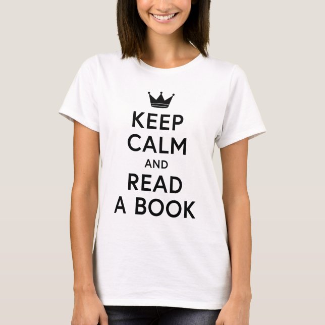 T-shirt Réservez Calme et lisez un livre (Devant)