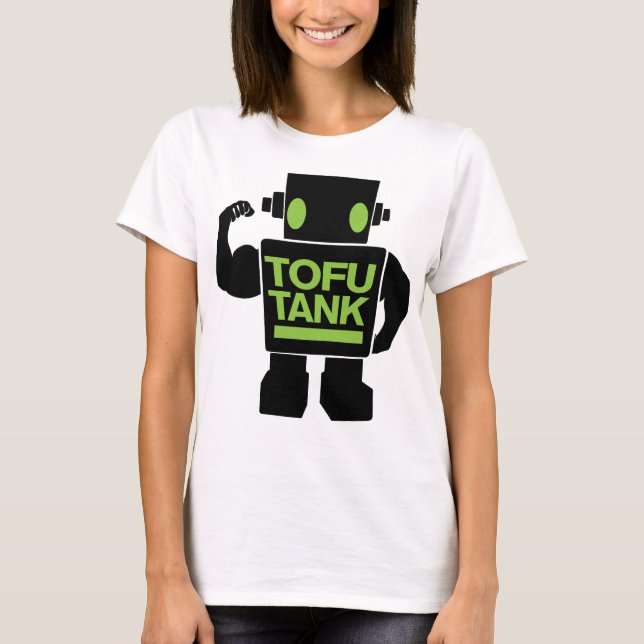T-shirt Réservoir de tofu l'androïde de végétarien (Devant)