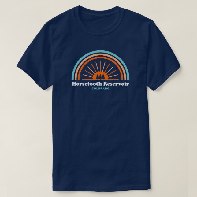 T-shirt Réservoir Horsetooth Colorado Rainbow (Design devant)