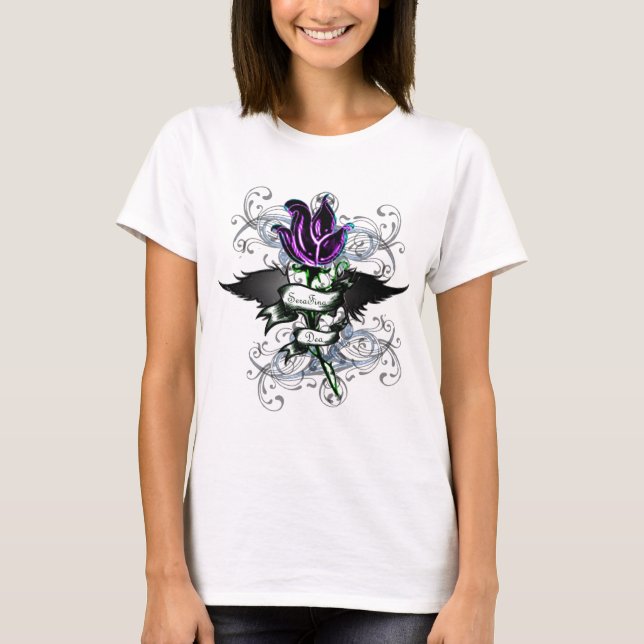 T-shirt Réservoir rose de dames d'ange (Devant)