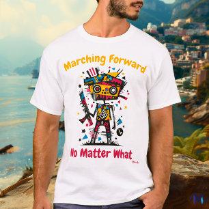 T-Shirt Résilience de Soldat Vibrant Abstrait