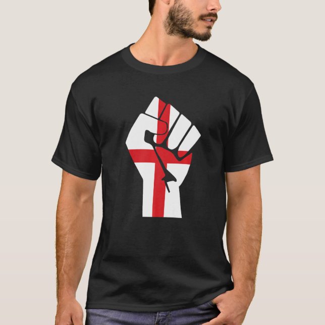T-shirt Resist Hand Sign England Flag   (Devant)