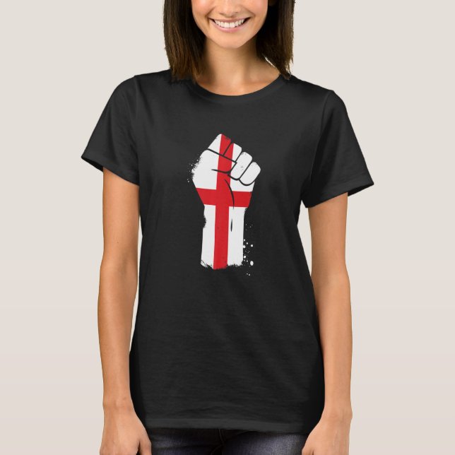 T-shirt Resist Hand Sign England Flag  1 (Devant)