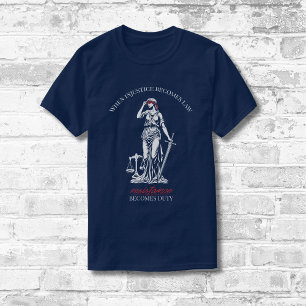 T-shirt Résistance de la dame Justice