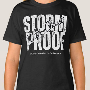 T-shirt Résistant aux tempêtes avec Christ Gratitude Foi D