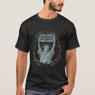 T-shirt Résiste À La Résistance Statue De La Liberté Des M