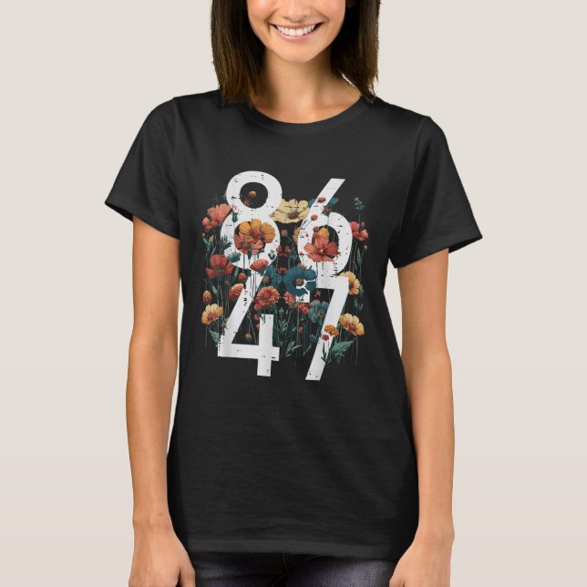 T-shirt Résister 86 47 Fleurs Poppy Manifestation Femmes E (Devant)