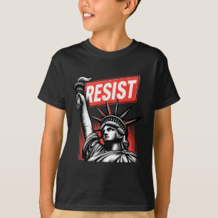T-shirt Résister À La Statue De La Liberté Militante Manif