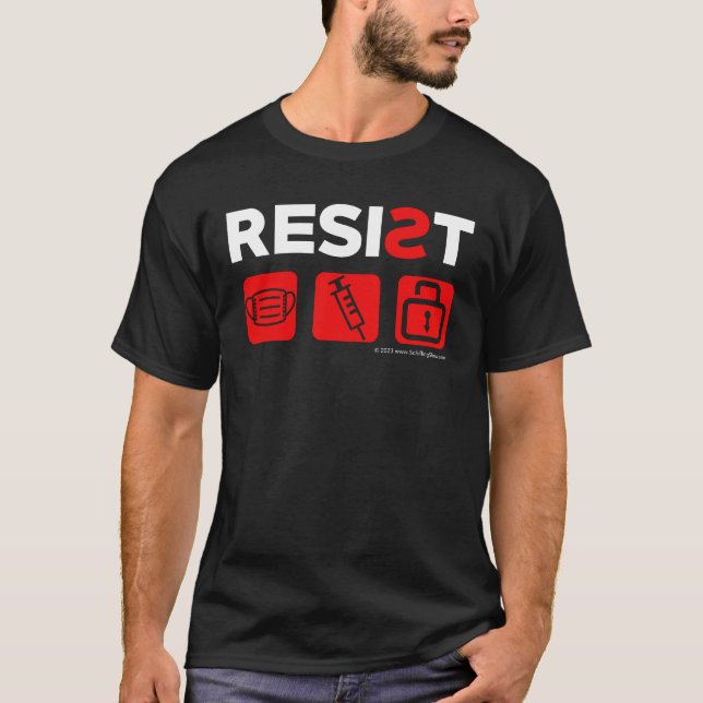 T-shirt RÉSISTER à la tyrannie (Devant)