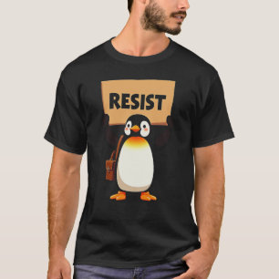 T-shirt Résister à l'activisme des pingouins Design graphi