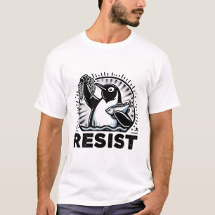 T-shirt Résister à l'art du pingouin - Drôle animal de pro