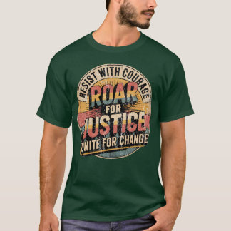 T-shirt Résister à Roar Unite Activiste Typographie Design