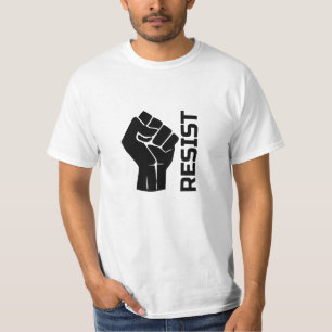 T-shirt Résister avec le poing - en noir 0002