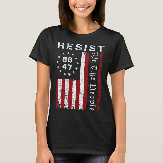 T-shirt Résistez À La Manifestation Nous Le Peuple 8647 86 (Devant)
