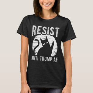T-shirt Résistez Anti Trump Af Chat De Résistance Anti Tru