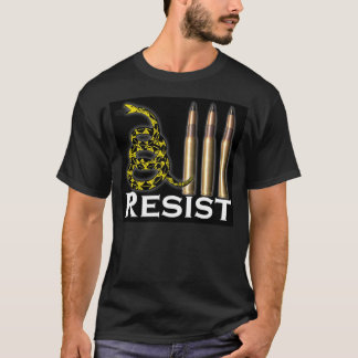 T-shirt Résistez au noir de serpent de