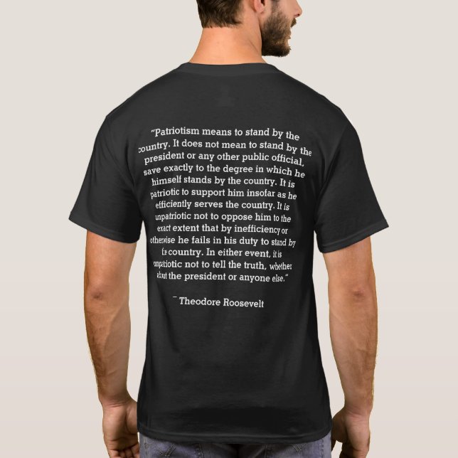 T-shirt Résistez ! Hommes avant et citation arrière de (Dos)
