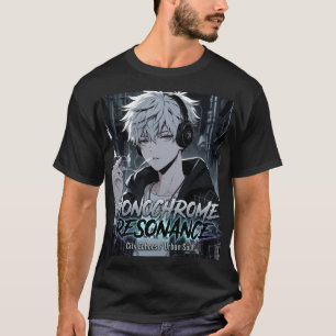 T-shirt Résonance Monochrome Urbaine - Streetwear d'Anime 