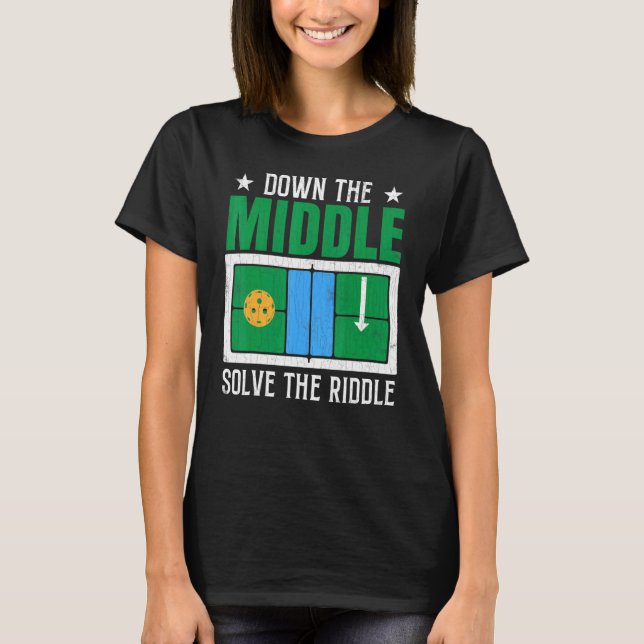 T-shirt Résoudre Le Graphique De Pagaie Du Joueur De Pickl (Devant)