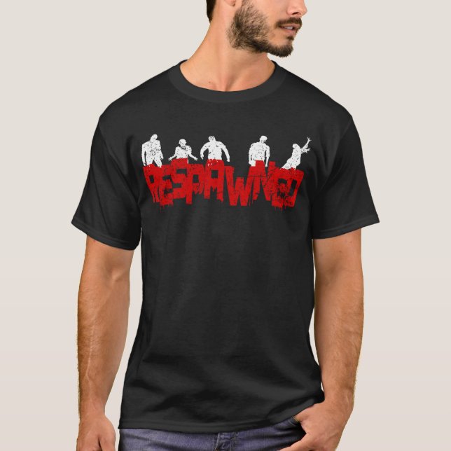 T-shirt Respawned Zombies Gaming funny gift (Devant)