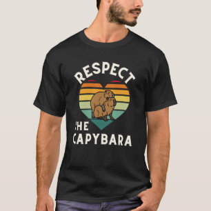 T-shirt Respect Rétro Respectez La Capybara Rodent Animal 