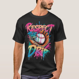 T-shirt Respect the Drip Rainbow Splash Oversized