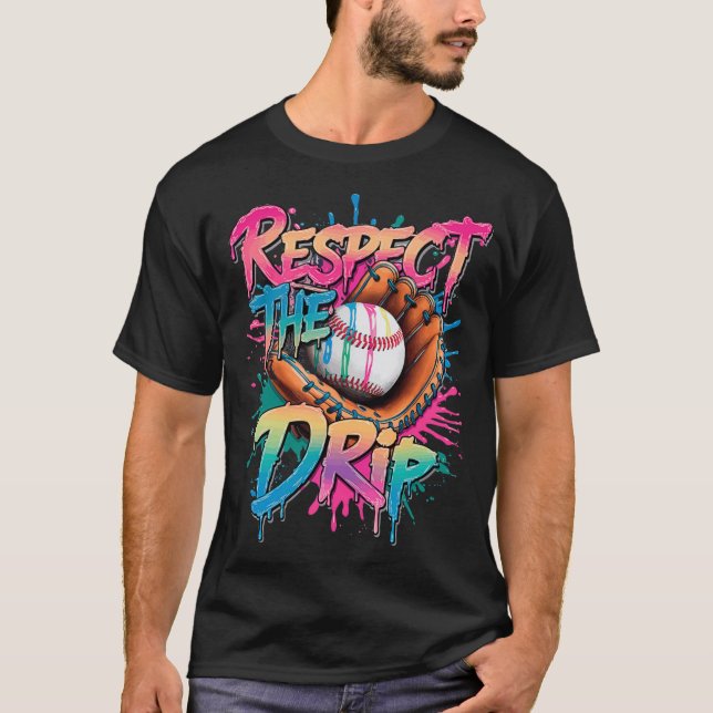 T-shirt Respect the Drip Rainbow Splash Oversized (Devant)