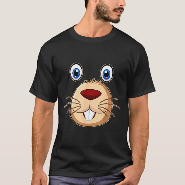 T-shirt Respect The Groundhog Day Funny Groundhog Face  (Devant)