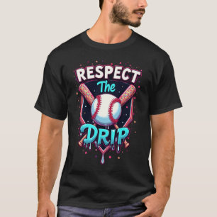 T-shirt Respecte le dégât Drôle de baseball dégât de glace