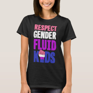 T-shirt Respecter Genderfluide enfants mignonne LGBTQ Ally