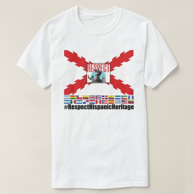 T-SHIRT RESPECTER LE PATRIMOINE HISPANIQUE (Design devant)
