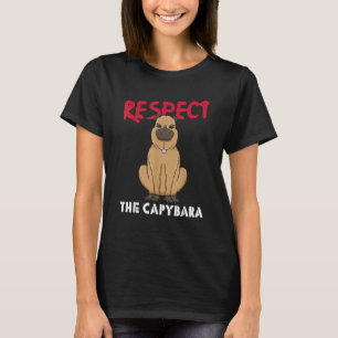 T-shirt Respectez La Bande Animale De La Capybara Whispere