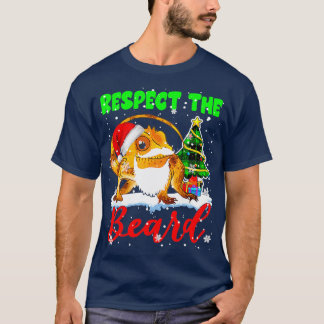 T-shirt Respectez La Barbe De Noël Plaid Arbre