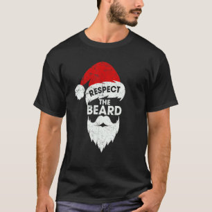 T-shirt Respectez La Barbe Noël Hipster Père Noël Xmas