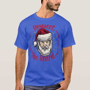 T-shirt Respectez la barbe Père Noël drôle Noël1