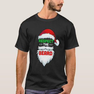 T-shirt Respectez La Barbe Santa Claus Noël Noël Noël Noël
