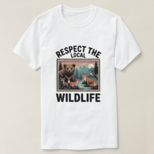 T-shirt Respectez la faune locale – Timbre de l'amoureux d