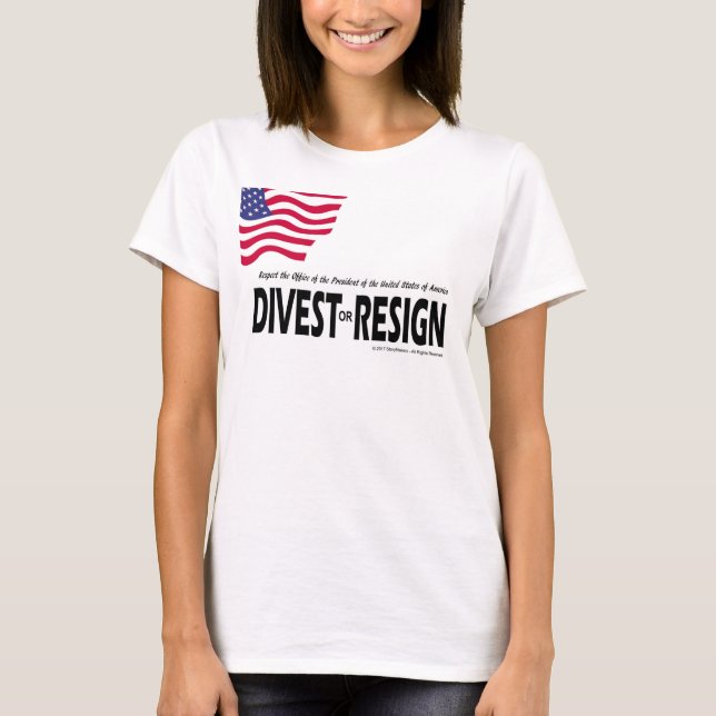 T-shirt Respectez la présidence… privent ou démissionnent (Devant)