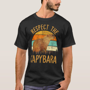 T-shirt Respectez L'Animal Capybara Drôle Capybara Lover