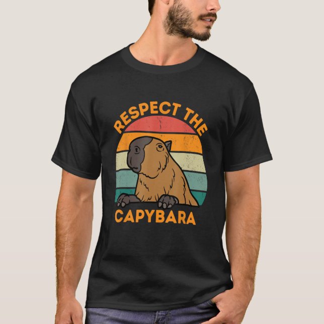 T-shirt Respectez L'Animal Capybara Drôle Rodent Capybara (Devant)
