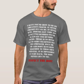 T-shirt Respectez l'avant de fer
