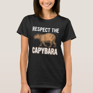 T-shirt Respectez Le Capybara Capybare Drôle Rongeur Anima