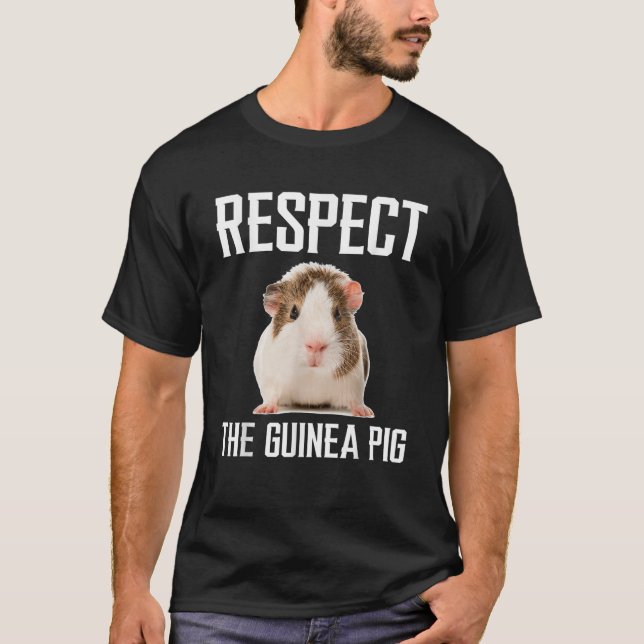 T-shirt Respectez Le Cochon De Guinée Drôle Pour L'Amoureu (Devant)