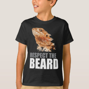 T-shirt Respectez le dragon barbu drôle de barbe
