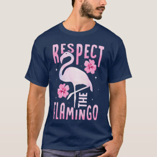 T-shirt Respectez le Flamant rose Pink Bird Famille mignon