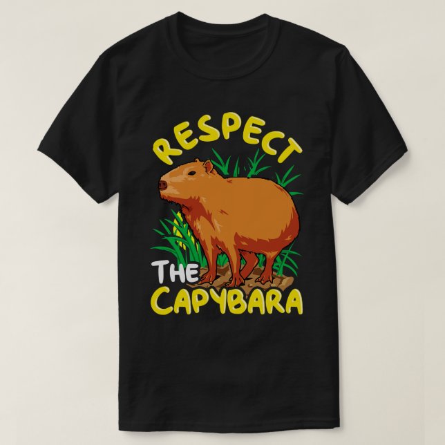 T-shirt Respectez L'Humour Amusant De Capybara (Design devant)