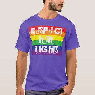 T-shirt Respectez Ses Droits Gay pride Rainbow Word Design