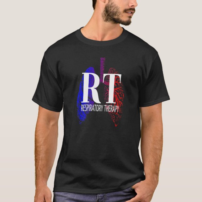T-shirt Respiratory Therapy - RT - RRT - CRT - Lung Design (Devant)